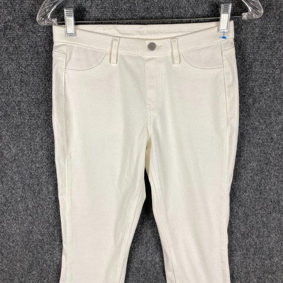 Uniqlo Jeans Women's Medium Jegging Pull On Stretch White M - Picture 2 of 8